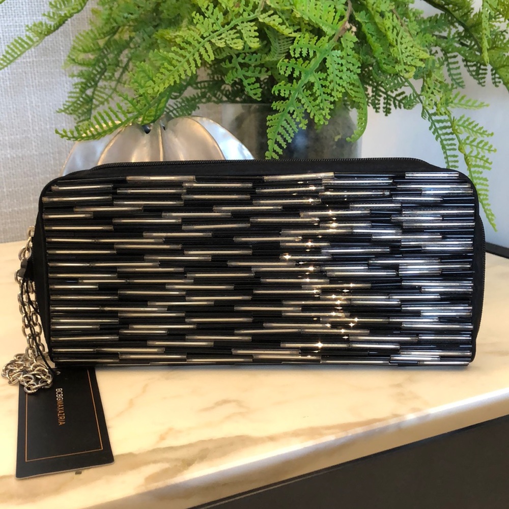 BCBG sequins clutch purse wallet